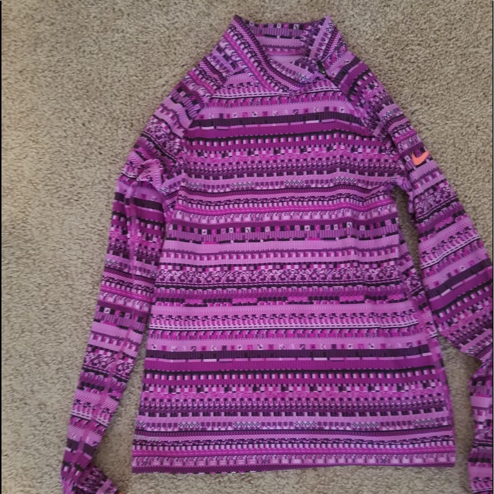 Girls Nike pro purple sweater
